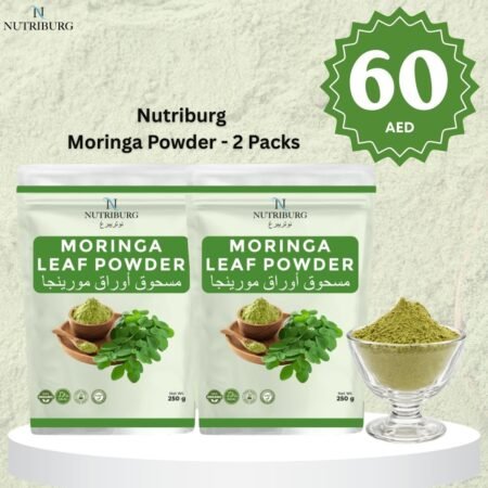 Nutriburg Premium Moringa Powder – 2*250g | 100% Pure Natural Moringa Leaf Superfood