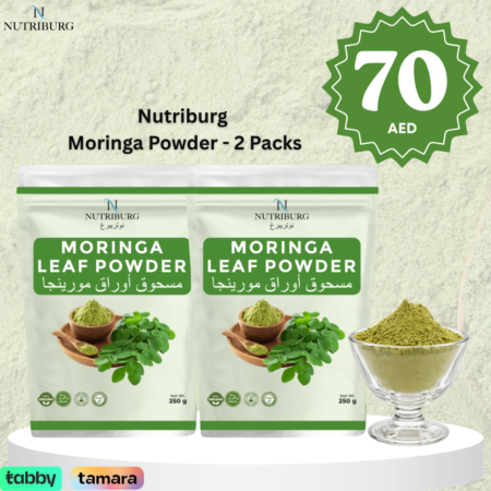Nutriburg Premium Moringa Powder – 2*250g | 100% Pure Natural Moringa Leaf Superfood
